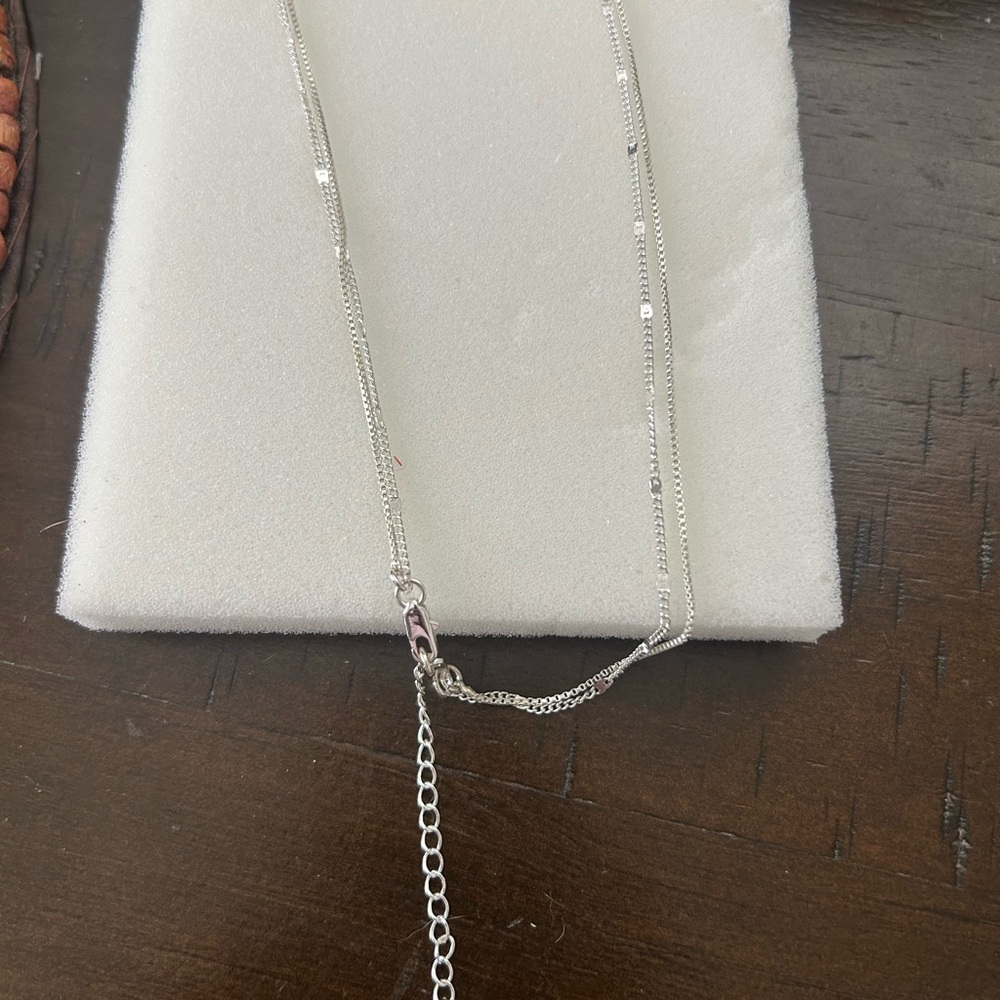 Sleek Silver Drop Necklace - Picture 2 of 2